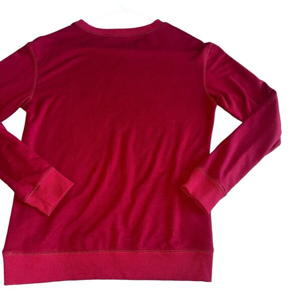 Womens Small Crewneck Sweater Burgundy Simple Minimalist Stockholm Style - Picture 4 of 10
